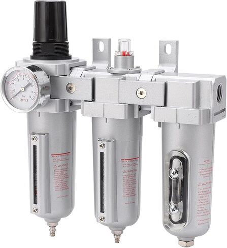 3 Stage Air Drying System Heavy Duty Aluminum Alloy Industrial Compressed Air Particulate Filter Dryer with Metal Bowl (3/4in NPT Automatic Drain) in Saudi Arabia
