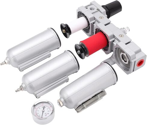 3 Stage Air Drying System Heavy Duty Aluminum Alloy Industrial Compressed Air Particulate Filter Dryer with Metal Bowl (3/4in NPT Automatic Drain) in Saudi Arabia