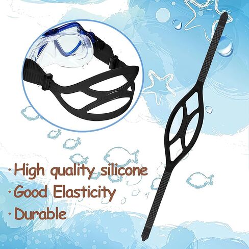 3PCS Replacement Universal Dive Scuba Mask Strap for Diving Swimming Snorkeling Scuba Diving Silicone Mask Strap in Kuwait