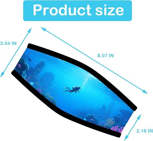 Neoprene Diving Mask Slap Strap Cover, Scuba Goggle Strap Cover for Dive and Snorkel Mask Water Sports in Kuwait