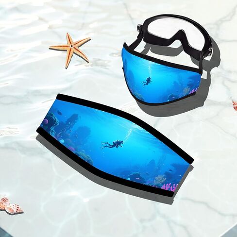 Neoprene Diving Mask Slap Strap Cover, Scuba Goggle Strap Cover for Dive and Snorkel Mask Water Sports in Kuwait