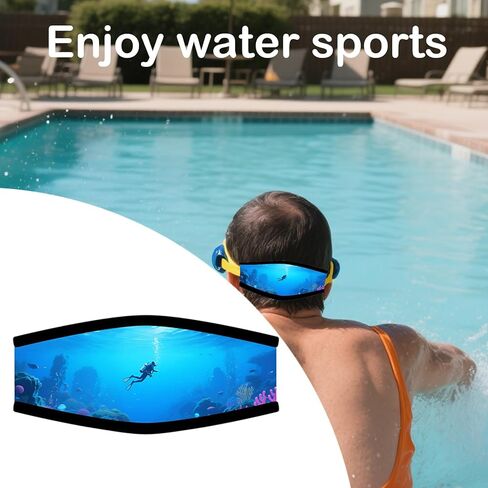 Neoprene Diving Mask Slap Strap Cover, Scuba Goggle Strap Cover for Dive and Snorkel Mask Water Sports in Kuwait