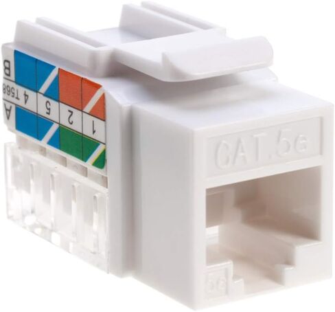 Cat5e Keystone Ethernet Wall Jack Punch Down UTP 45-Degree (Easier Termination Than 90-Degree), RJ45 Slim Profile Speed Termination Black 45° Angled (500 Pack) in Saudi Arabia