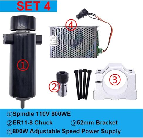 Machine Tool Spindle 100V 800WE Set 0~110VDC Adjustable Speed Governor Power Supply Both 110VAC & 220VAC for Engraving Machine(100V 800WE 3) in Saudi Arabia