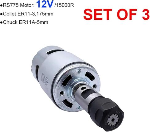 1 بدلة DC Motor RS775 محرك المغزل 12V/24V 15000R PWM Controller ER11 5MM/Spring 3.175mm Bracket 45mm 775 (مجموعة من 4 24V) in Kuwait