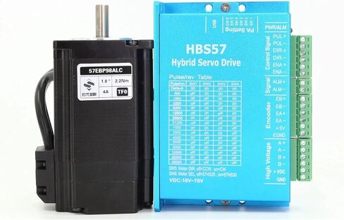 KIT NEMA23 حلقة مغلقة خطوة Servo Motor + HBS57 DRIVER KIT 2.2N.M مع تشفير 1000 خطوط 57EBP98ALC-TFA + HBS57 in Kuwait
