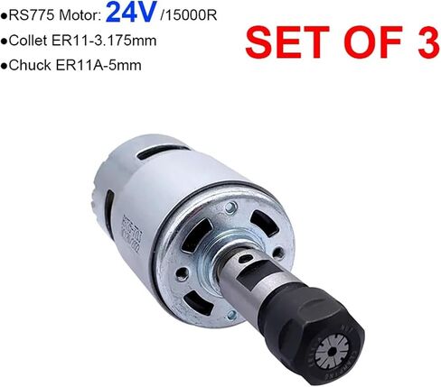 1 بدلة DC Motor RS775 محرك المغزل 12V/24V 15000R PWM Controller ER11 5MM/Spring 3.175mm Bracket 45mm 775 (مجموعة من 4 24V) in Kuwait