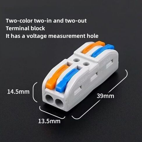 25 Pcs Wire Connectors Lever Wire Connector Compact Splicing Connector Push-in Conductor Terminal Block (1 in 1 Out) in Saudi Arabia
