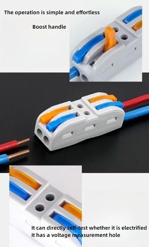 25 Pcs Wire Connectors Lever Wire Connector Compact Splicing Connector Push-in Conductor Terminal Block (1 in 1 Out) in Saudi Arabia