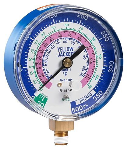 Yellow Jacket 49118 A2L Manifold Gauge - Blue, 3-1/8" (80mm), R-32/454B/410A PSI F in Saudi Arabia