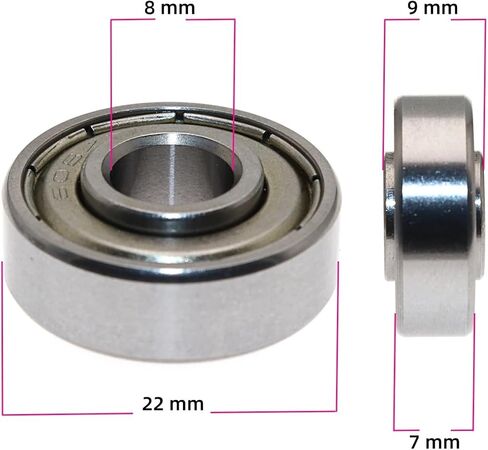 10pcs 608 608ZZ 608-9ZZ 8x22x7x9 Bore Protruding Heightening The Inner Ring Bearing Ball Bearing with heightened Inner Ring in Saudi Arabia