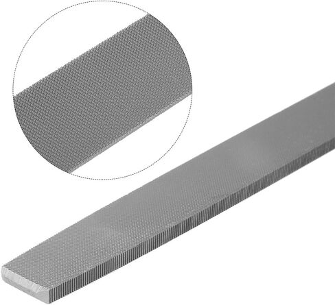 uxcell Second Cut Grade High Carbon Hardened Steel Flat Mill File W Rubber Hand Grip Handle, 8-Inch in Saudi Arabia