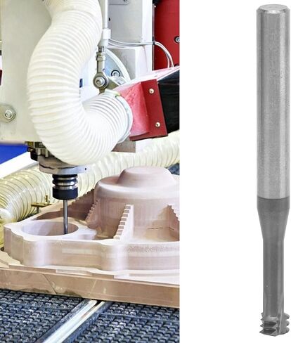 Milling Cutter Metric 60° 3‑Tooth Tungsten Steel Thread Engraving Tool M8x1.25xD6x60 for Machining Metal in Saudi Arabia