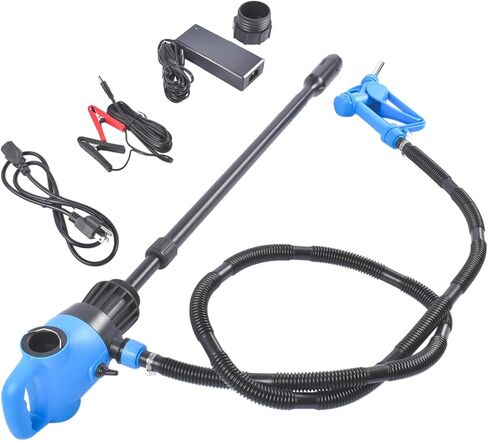 مضخة طبل كهربائية 120V AC/12V DC - مضخة نقل 55 جالون مع محول بونج بحجم 2 بوصة ، معدل تدفق 5 GPM لـ DEF ، الديزل ، الماء ، التجمد والمزيد in Saudi Arabia