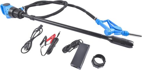 مضخة طبل كهربائية 120V AC/12V DC - مضخة نقل 55 جالون مع محول بونج بحجم 2 بوصة ، معدل تدفق 5 GPM لـ DEF ، الديزل ، الماء ، التجمد والمزيد in Saudi Arabia