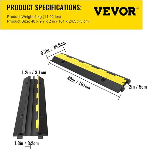 VEVOR 5 حماة كابلات القناة المنحدرات الكابل المطاطية المتطرفة على حامي الكبلات الواقية للوقاية. in Kuwait