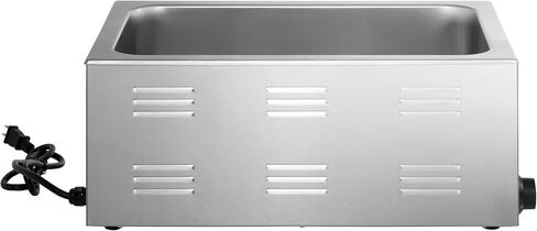 Kratos Commercial Electric Countertop Food Warmer/Cooker, 120V, 1500 Watts | Stainless Steel Portable Steam Table, Fits a 12" x 20" Food Pan (28W-169) in Saudi Arabia