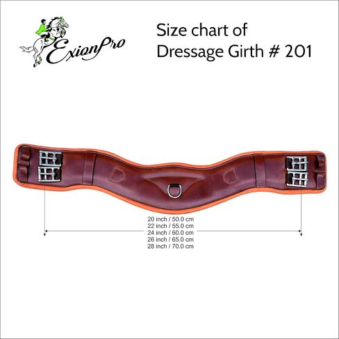 Exion Dressage Girth - الأمثل راحة الكتف من الجلد التشريحي حشوة ناعمة مميزة | جلد الغنم أو البطانة الجلدية in Saudi Arabia