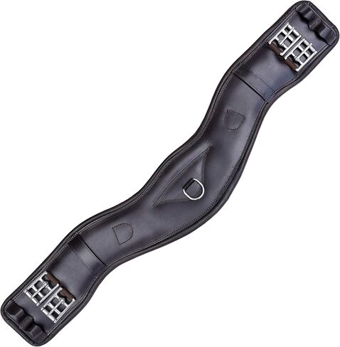 Exion Dressage Girth - الأمثل راحة الكتف من الجلد التشريحي حشوة ناعمة مميزة | جلد الغنم أو البطانة الجلدية in Saudi Arabia