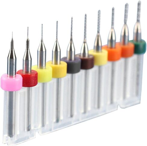 nuobesty 10pcs بتات الحفر كربيد مجموعة أجزاء الحفر الصغيرة للحفر لثنائي الفينيل متعدد الكلور CNC عالية الصلابة تطبيق واسعة in Saudi Arabia
