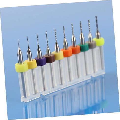 nuobesty 10pcs بتات الحفر كربيد مجموعة أجزاء الحفر الصغيرة للحفر لثنائي الفينيل متعدد الكلور CNC عالية الصلابة تطبيق واسعة in Saudi Arabia