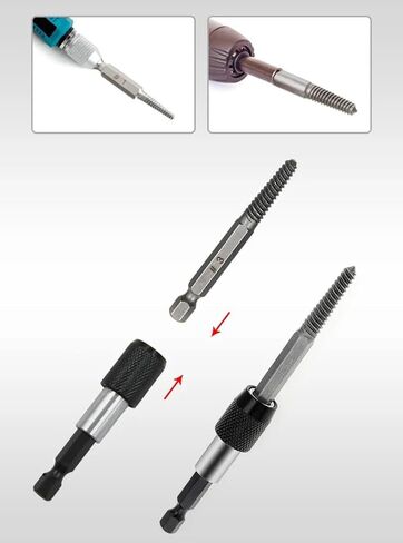10-Piece Screw Extractor Set, Hex Shank, High Carbon Steel, Chrome Plated in Saudi Arabia