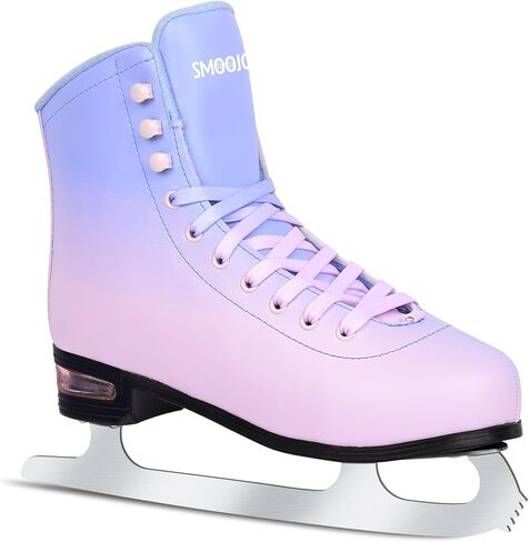 Figure Ice Skates for Women and Men - Air Cushion Deluxe Hockey Ice Skate Premium Leather Skates Indoor Outdoor Rink for Teens Beginner in Kuwait