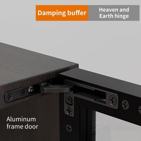2/4Pcs Cabinet Door Hinge Aluminum Frame Door Pivots Corner Code Corner Brackets Concealed Shafts Hinges Easy to Use Adjustable Aluminum Frame Hinge in Saudi Arabia