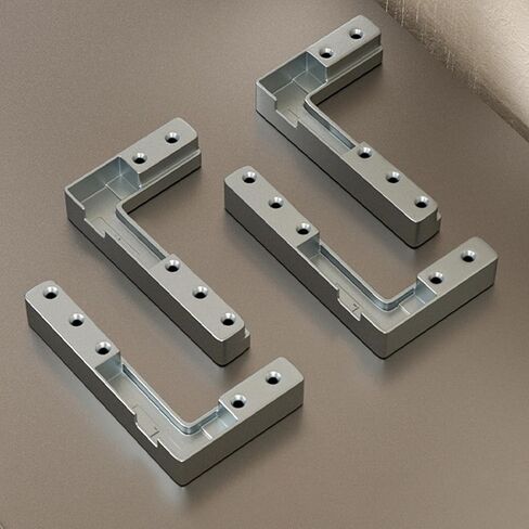 2/4Pcs Cabinet Door Hinge Aluminum Frame Door Pivots Corner Code Corner Brackets Concealed Shafts Hinges Easy to Use Adjustable Aluminum Frame Hinge in Saudi Arabia