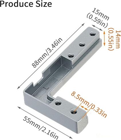 2/4Pcs Cabinet Door Hinge Aluminum Frame Door Pivots Corner Code Corner Brackets Concealed Shafts Hinges Easy to Use Adjustable Aluminum Frame Hinge in Saudi Arabia