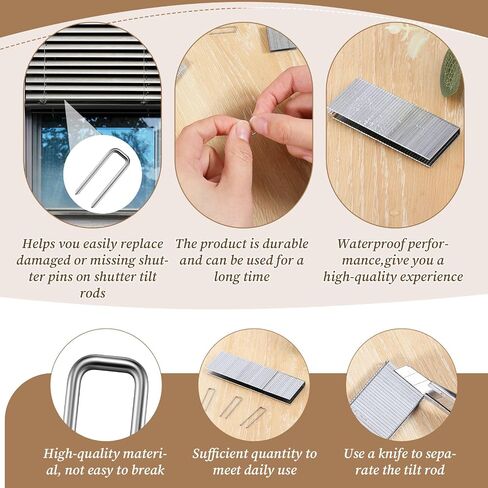 مجموعة إصلاح مصراع المزرعة ، 40 قطعة استبدال Lovers Staples Staples Staples Staples Superware Hardware Kit Window Blind Tilt Rod Plantation لإصلاح مصاريع الأعمى (0.8 × 0.11) in Saudi Arabia