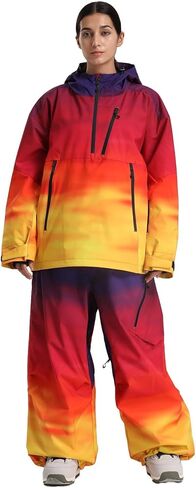 GSOU SNOW Womens Ski Jacket and Pants Set Snowsuit Snow Coat Waterproof Windproof Ski Suit Warm for Winter in Kuwait