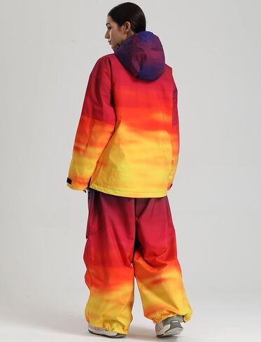 GSOU SNOW Womens Ski Jacket and Pants Set Snowsuit Snow Coat Waterproof Windproof Ski Suit Warm for Winter in Kuwait