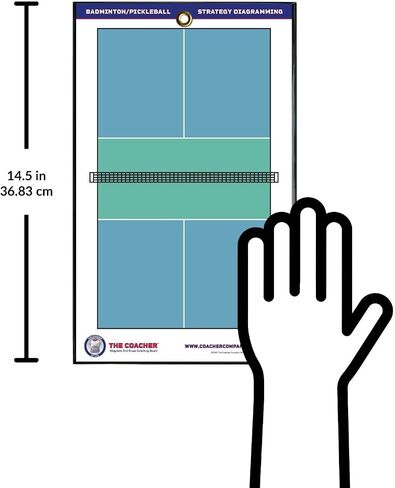 Premium Dry Erase Magnetic Badminton or Pickleball Coaching Coach Board Clipboard - Made in The USA - Double-Sided - Training Aids Equipment Gear in Saudi Arabia