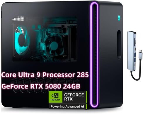NewestDell Alien.ware Aurora R16 Gaming Desktop - Intel Core Ultra 9 Processor 285 ، 64GB DDR5 5200 MT/S ، 4 TB SSD ، Geforce RTX 5080 16GB GDDR7 AI in Saudi Arabia