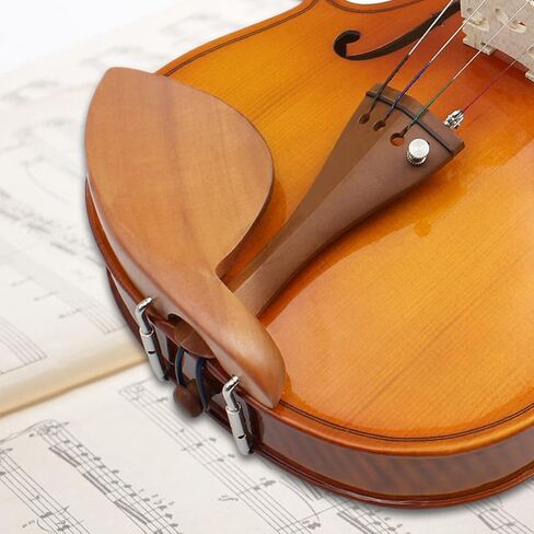 Violin Chin Rest, Violin Shoulder Rest, Ear Shape Wooden, with Screws, Replacement for 3/4 and 4/4 Violins, 13.5 X 6 X 6 CM in Saudi Arabia