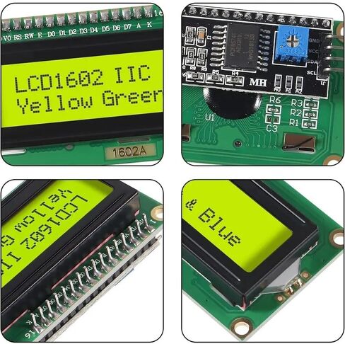 4pcs LCD1602 1602 وحدة LCD/شاشة Green 16x2 شاشة LCD مع وحدة محول الواجهة التسلسلية IIC I2C لـ Arduino in Saudi Arabia