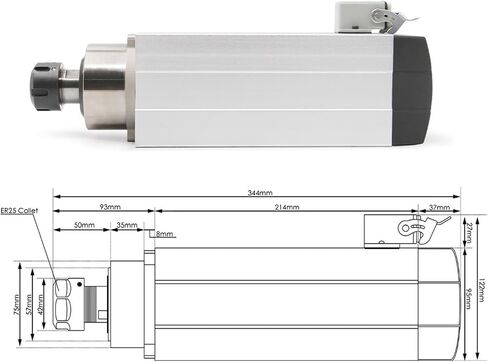 3.5kw ER25 air cooled spindle 4 ceramic ball bearings 3.7kw VFD/Inverter(220v) in Saudi Arabia