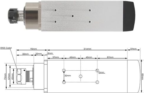 3.5kw ER25 air cooled spindle 4 ceramic ball bearings 3.7kw VFD/Inverter(220v) in Saudi Arabia