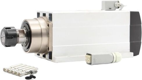 6.0KW air-cooled spindle ER32 300Hz 220v / 380v with mounting flange 4 ceramic ball bearings with accuracy 0.01mm(220V) in Saudi Arabia