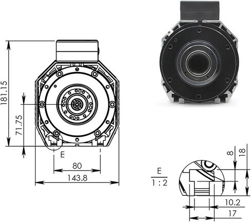 9.0KW 800Hz 4-Pole 220V / 380V الأداة التلقائية تغيير محرك المغزل المبرد بالهواء ISO30 (380V) in Saudi Arabia