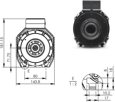 9.0KW 800Hz 4-pole 220v / 380v automatic tool change air-cooled spindle motor ISO30(380V) in Kuwait