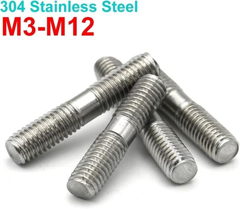 304ss Double Ended Threaded Rods - Durable Double End Bolts for Industrial Applications - 1/2/5pcs Pack(160mmxM5 5pcs) in Saudi Arabia