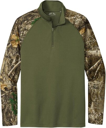 Joe's USA Mens Mensure Wicking Camo Colorblock 1/4 zip Stacks Sister XS-4XL in Saudi Arabia