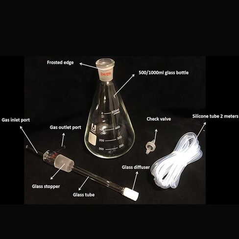 Good Leakproof Design 1000ML Glass Bottle For Ozone Treatment in Saudi Arabia