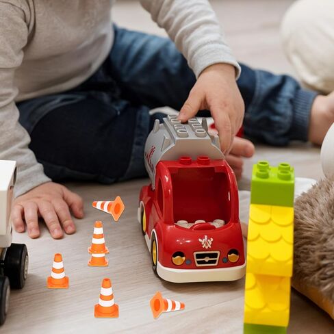 50Pcs Mini Traffic Cones, 1" Plastic Miniature Road Safety Cones, Mini Traffic Signs Barricades Signs Roadblock Toys for Street Sign Micro Landscape Sand Table in Saudi Arabia