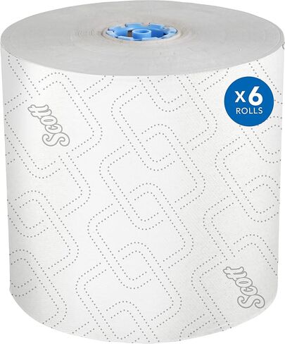 Scott Professional Pro Pro ذات السعة العالية ذات السعة الصلبة المناشف ، الجزء الأكبر (53925) ، الجوند الصلب ، تصميم مرتفع ، جيوب الامتصاص ، لموزعات Scottbrand Blue Core (6 لفات في 700 'لكل منهما ، 4،200'/case) in Saudi Arabia