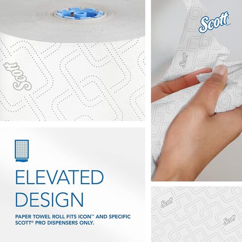 Scott Professional Pro Pro ذات السعة العالية ذات السعة الصلبة المناشف ، الجزء الأكبر (53925) ، الجوند الصلب ، تصميم مرتفع ، جيوب الامتصاص ، لموزعات Scottbrand Blue Core (6 لفات في 700 'لكل منهما ، 4،200'/case) in Saudi Arabia