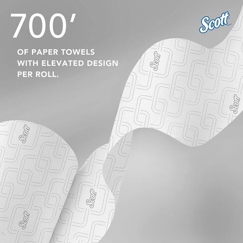 Scott Professional Pro Pro ذات السعة العالية ذات السعة الصلبة المناشف ، الجزء الأكبر (53925) ، الجوند الصلب ، تصميم مرتفع ، جيوب الامتصاص ، لموزعات Scottbrand Blue Core (6 لفات في 700 'لكل منهما ، 4،200'/case) in Saudi Arabia