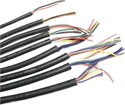 UL (PVC) Wire and Cable 10 Meter Sheath Wire 26AWG Tin-Plated Oxygen-Free Copper Cable 2 core 3 4 5 6 7 8 9 10 core DIY Data Wire Signal Charge Line(26AWG 6core) in Saudi Arabia